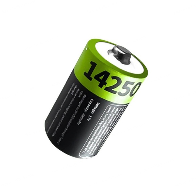 IILEER Hot Selling 14250 280mAh 1036mWh Rechargeable Lithium-ion Battery 3.7V Type-C Charging for Toys/Light