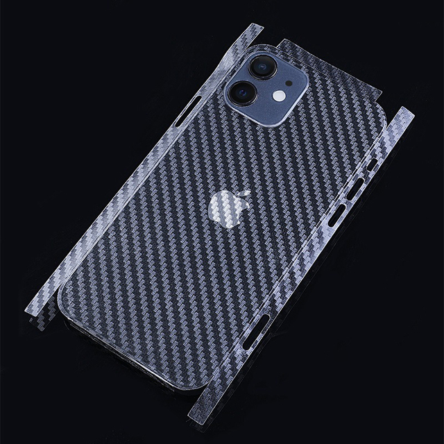 For iPhone 17 Back Skin Sticker for Phone Skin Wrap for iPhone 14 15 16 Pro Max Phone Back Skin Sticker Transparent Carbon Fiber