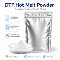 Poudre de transfert DTF TPU à toucher doux de qualité supérieure 1KG pour l'impression sur T-shirts en coton/polyester/toile/denim Durée de conservation de 12 mois - Approvisionnement en vrac
