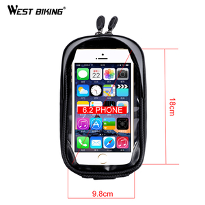 WEST BIKING Sac de cadre de vélo étanche de haute qualité pour téléphone 6,2 pouces compatible écran tactile, fixation sécurisée sur tube supérieur de vélo - Product Image 3