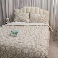 Ensembles de housses de couette de luxe pour enfants en or massif avec rembourrage en polyester king size d'été imprimé en bambou