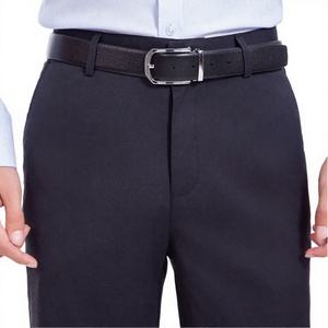 Pantalon de costume formel pour homme, coupe slim, taille haute, jambe droite, en polyester, avec blazer - Product Image 2