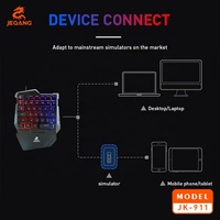 Clavier de jeu mécanique filaire mini JK-911 à une main, 35 touches, programmable, rétroéclairage RVB 7 couleurs, Plug & Play, disposition des touches anti-ghosting