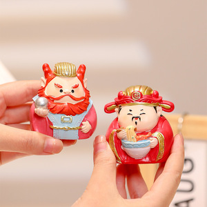 Lucky Little Deity Ornament Resin <b>Statue</b> Irregular Shape Home Decoration Office Desk Decor Car Accessory Personal Gift - Product Image 2