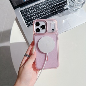 Funda Magnética Transparente con Brillantina para <span class=keywords><strong>iPhone</strong></span> <span class=keywords><strong>11</strong></span> 12 13 14 15 16 17 18 <span class=keywords><strong>Pro</strong></span> <span class=keywords><strong>Max</strong></span> 17E, Carga Inalámbrica, Antigolpes, con Diseño Brillante - Product Image 3