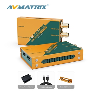 Convertisseur professionnel <span class=keywords><strong>HDMI</strong></span> 2.0 vers 12G-SDI 4K60 avec sortie <span class=keywords><strong>HDMI</strong></span> en boucle pour la production vidéo haute définition - Product Image 1