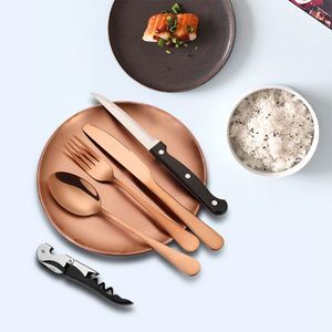 Ensemble de couverts de camping et de voyage en acier inoxydable 410, ustensiles portables pour pique-nique, assiette, couteau à steak, pince de haute qualité - Product Image 5