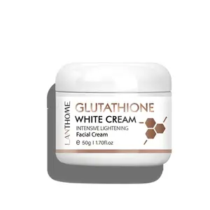 Crema de glutatión de etiqueta privada potente blanqueamiento de la piel con vitamina C Ácido Kójico crema facial aclarante intensivo