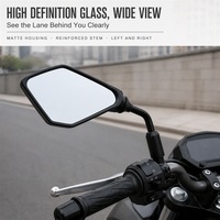Ensemble de rétroviseurs de moto noir mat, rétroviseurs latéraux pour moto de rue et de sport, 320 mm, vue large, paire