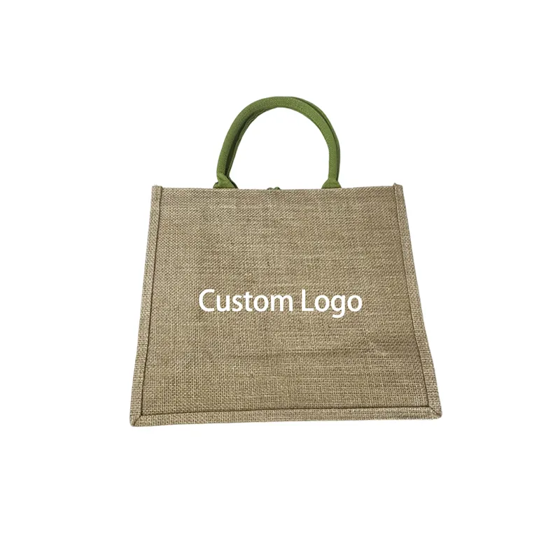Экологичная Джутовая сумка с логотипами