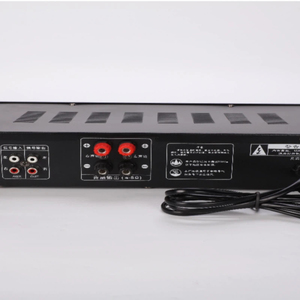 مضخم صوت احترافي FS-206 مع معالج إشارات رقمي وبلوتوث وراديو FM ومنفذ USB، معدات صوتية بقوة 60 واط × 2 قناة واحدة للاستخدام المنزلي/الكاريوكي - Product Image 4