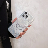Coque transparente transparente vague papillon housse de téléphone portable pour samsung A32 S32 pour Techno 10 c