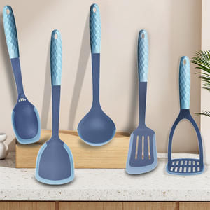 लोकप्रिय गैर-छड़ी रसोई उपकरण प्लास्टिक हाथ-डिजाइन स्पुला सेट केक पकाने के लिए रबर नायलॉन सेट - Product Image 3