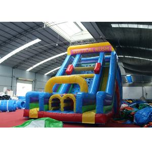 Castillo Inflable para Niños, Tobogán Combinado, Parque de Diversiones, Tobogán Doble Inflable con Escalada para Piscina y Playa - Product Image 4
