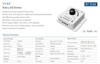 Variateur de luminosité rotatif V1-KS 8A 12-48VDC CV RF2.4G, contrôleur de luminosité réglable compatible avec la télécommande RF Dim