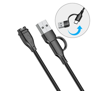 2 合 1 USB Type-C 快速充电线，适用于 Garmin Forerunner 570 970 Fenix 8 7 Pro 6 7X 7S Venu 快速尼龙手表充电线 - Product Image 4