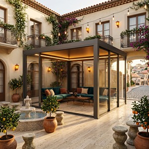 Porta Scorrevole in Vetro Preassemblata con Binario Superiore e Inferiore Abbinato <span class=keywords><strong>per</strong></span> Veranda e Giardino, Porta d'Ingresso Mobile in Vetro - Product Image 4