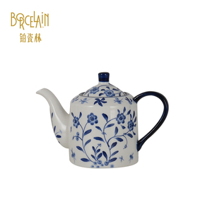 Théières en porcelaine de luxe 1L peintes à la main Design nordique et chinois après-midi service à café et thé pour restaurant hôtel - Product Image 1