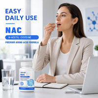 Capsules NAC N-Acétylcystéine, acide aminé de qualité supérieure, soutien cellulaire et respiratoire, 60 unités