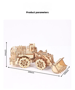 Rompecabezas 3D Creativo de Montacargas de Madera, Juguete Educativo de Ensamblaje Manual, Pieza Decorativa con Temática de Ingeniería Única para Mayores de 14 Años - Product Image 3
