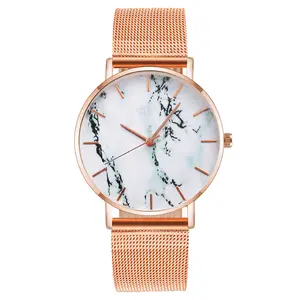 Fashion Style European American Hot Marbling Watch Quartz Movement Men's Wrist Ultra Luxury Organic Glass Watch Relojes