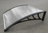 Auvent Abri Kiosque Extérieur en Polycarbonate pour Porte, Fenêtre ou Balcon