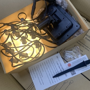 Guirnalda de Luces <span class=keywords><strong>Solares</strong></span> de 7.6 Metros con 25 <span class=keywords><strong>Bombillas</strong></span> LED G40, Luces Decorativas Impermeables para Exteriores, Estilo Vintage Edison, para Jardín, Patio, <span class=keywords><strong>Terraza</strong></span> - Product Image 6