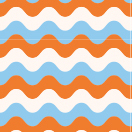 Toalla de Secado Rápido, Manta de Picnic para Playa, Toalla de Baño con Estampado de Ondas Multicolor, Toallas de Playa Naranja y Azul - Product Image 4