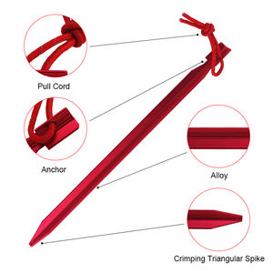 Заводские стальные алюминиевые колышки для палаток, аксессуары для кемпинга, стальной провод, садовый Колок - Product Image 3