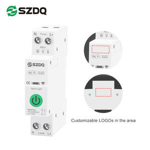 Disjoncteur Intelligent SZDQ 63A 1P+N Mini Interrupteur WiFi Intelligent MCB Compteur d'Énergie en Plastique Surveillance kWh <span class=keywords><strong>Relais</strong></span> Minuterie Contrôle Tuya/SmartLife - Product Image 5