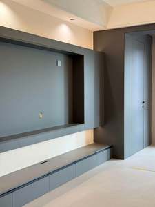 Meuble TV en bois massif sur mesure, design moderne européen, touche américaine, style farmhouse, meuble de salon, armoire de salon - Product Image 2