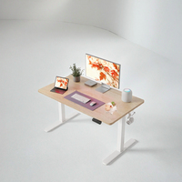 Bureau moderne électrique convertible et extensible avec panneau en bois, réglable, à moteur simple/double, fixation murale, pour bureau, chambre, salle d'étude, usage domestique