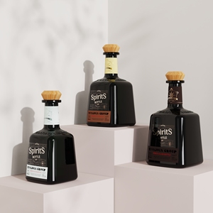 500ml Bouteilles en verre carrées Super Flint pour boissons <span class=keywords><strong>sans</strong></span> <span class=keywords><strong>alcool</strong></span> Mini bouteilles de tequila pour cadeaux de Noël 2024 Jelly Candy Noodles - Product Image 3