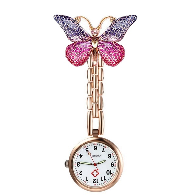 Wholesale Alloy Nurse & Doctor Pocket Watch with Rubber Band Quartz Movement Portable Design 3BAR Water Resistant