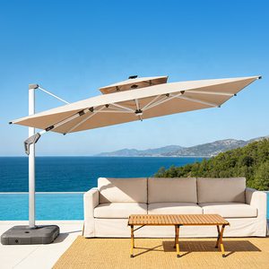 Parasol Commercial Cantilever en Gros 3x4m avec LED Solaire, Entièrement en Aluminium, Tissu 260g, Prix Usine - Product Image 1