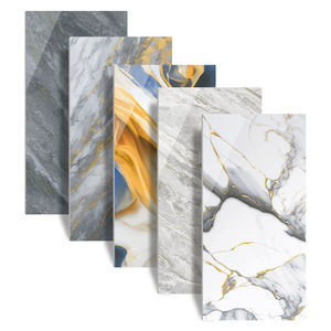 Panneaux muraux en PVC modernes à effet brillant, aspect marbre, écologiques, non toxiques, géométriques, imperméables, pour salon - Product Image 1