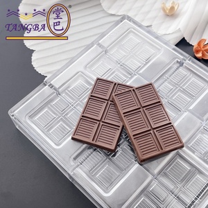 Tangba rayé bloc chocolat moule grille <span class=keywords><strong>plaque</strong></span> <span class=keywords><strong>Polycarbonate</strong></span> chocolat moule PC plastique chocolat bonbons moule personnalisé gâteau outil - Product Image 2