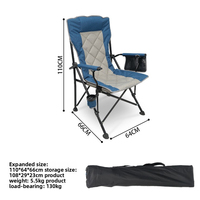 Silla de Camping Plegable E-RIKE, Resistente, Personalizada, Portátil, con Marco de Acero y Respaldo Alto Reforzado, en Tela Oxford 600D