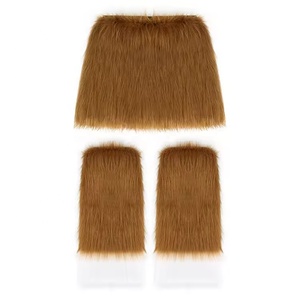 Vente en gros Halloween loup renard Costume ensemble nouvelle version en peluche jupe courte fourrure jambe couvre fête Cosplay accessoires bandeaux vente! - Product Image 1