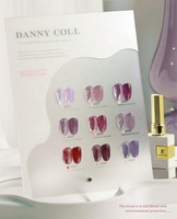 DANNY COLL plus récent verre translucide couleur Gel vernis ensemble 9 couleurs haute qualité en gros violet Gel vernis à ongles ensemble