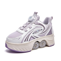 Trottinettes rétractables à double rangée pour enfants avec roues en polyuréthane pour filles et garçons sportifs