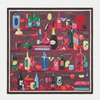 Foulard carré en satin de soie à motif bouteille de vin, bandana de mode, écharpe de cou, vente en gros, impression personnalisée disponible