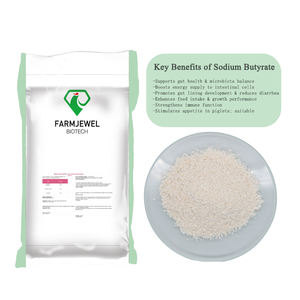 FARMJEWEL Aditivo Alimentario <span class=keywords><strong>de</strong></span> Butirato <span class=keywords><strong>de</strong></span> Sodio (CAS 57-13-6) para Ganado y Aves <span class=keywords><strong>de</strong></span> Corral, Estabilizador <span class=keywords><strong>de</strong></span> <span class=keywords><strong>la</strong></span> <span class=keywords><strong>Flora</strong></span> <span class=keywords><strong>Intestinal</strong></span> para Mejorar <span class=keywords><strong>la</strong></span> Salud <span class=keywords><strong>Intestinal</strong></span> - Product Image 1