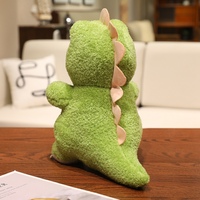 Dinosaure en peluche vert gras à faible MOQ, jouet éducatif pour enfants, cadeau d'anniversaire pour enfants, dinosaures en peluche en gros