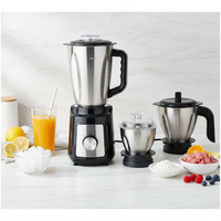 3-in-1 RVS Draagbare Blender Sapcentrifuge Mixer Mixer 6 Messen Koperen Motor Drukknopbediening Huishoudelijke Stamper