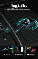 Adaptateur CarPlay sans fil universel, boîte TV intelligente AI pour Netflix YouTube