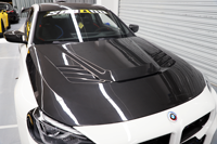 Capot en fibre de carbone sèche de style V pour BMW G42 Série 2 G87 M2, pièces de kit carrosserie extérieur