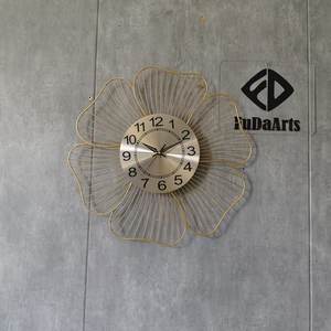 Horloge Murale de Luxe Européenne Personnalisable 50cm, Vente Directe Usine, Design Floral Tendance pour Salon, Simple et Élégante pour Porche, Livraison Directe - Product Image 2