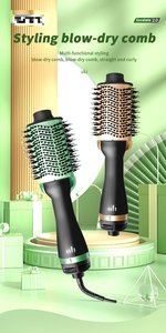 Sèche-cheveux multifonctionnel professionnel 4-en-1 avec peigne à air chaud, fer à boucler ionique négatif et lisseur ABS - Product Image 6