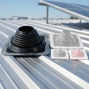 NSPV L07005 Tapajuntas en caoutchouc EPDM et aluminium pour tuyaux de toiture - Noir 3/4" 7 3/4" (95-197mm) Étanchéité électrique - Product Image 4